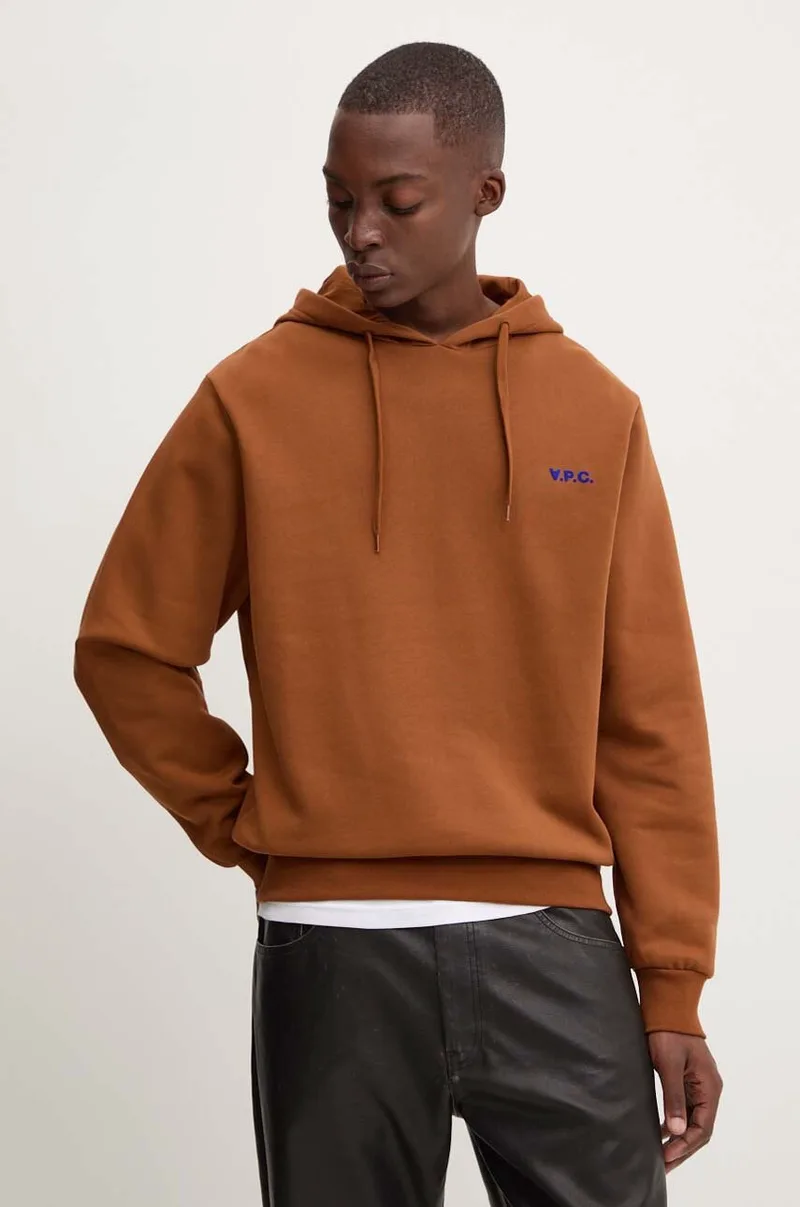 Βαμβακερή μπλούζα A.P.C. hoodie boxy petit vpc