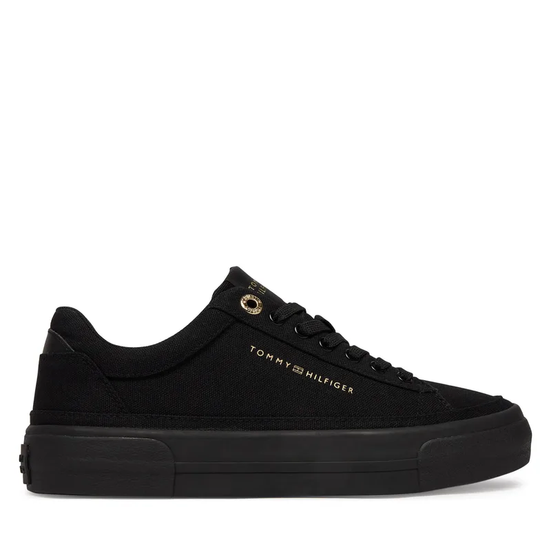 Αθλητικά Tommy Hilfiger Th Foxing Platform Canvas FW0FW09480 Μαύρο