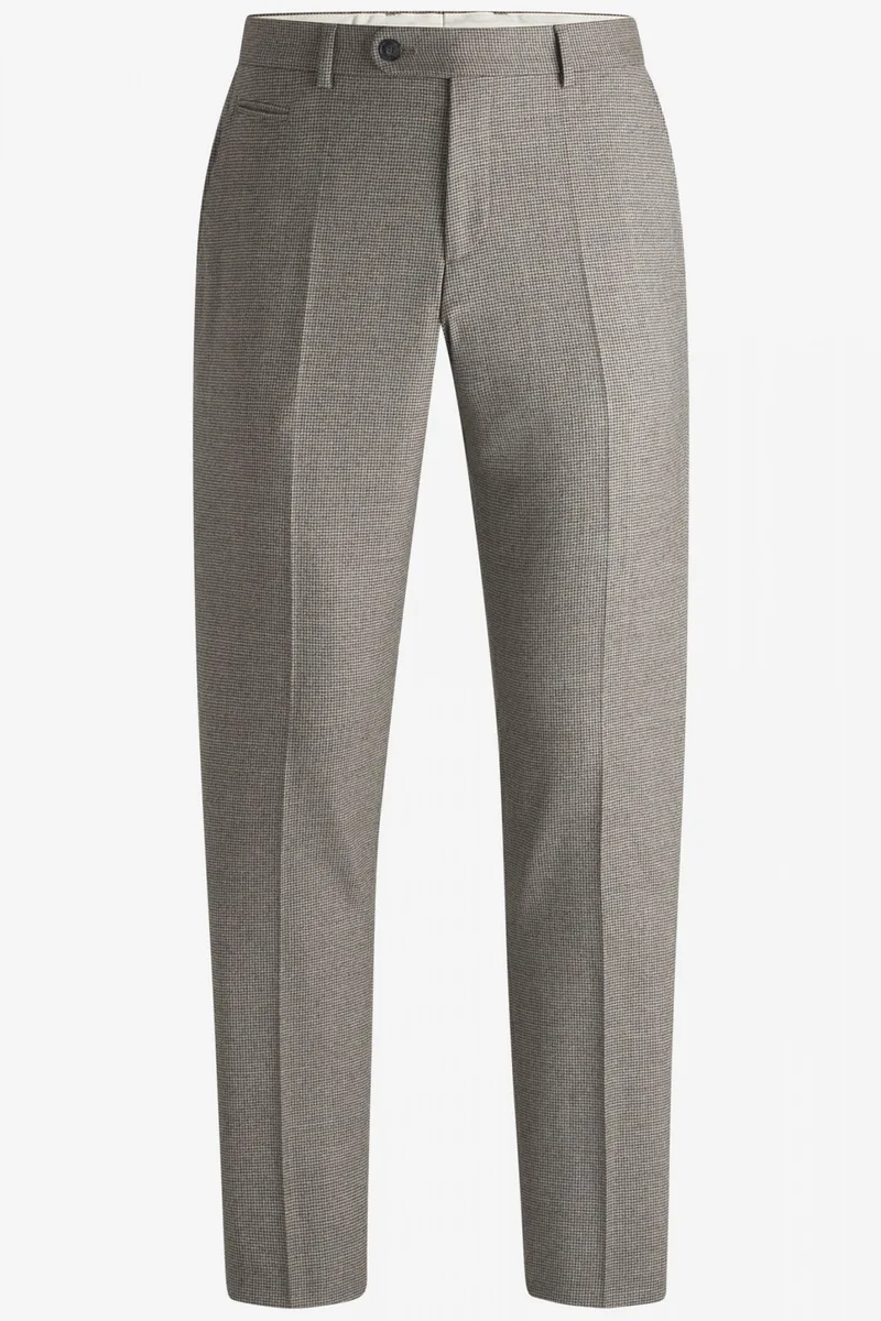 BOSS ΠΑΝΤΕΛΟΝΙ CHINO ΜΙΚΡΟΣΧΕΔΙΟ SLIM FIT Η-GENIUS-DTL-243 ΓΚΡΙ