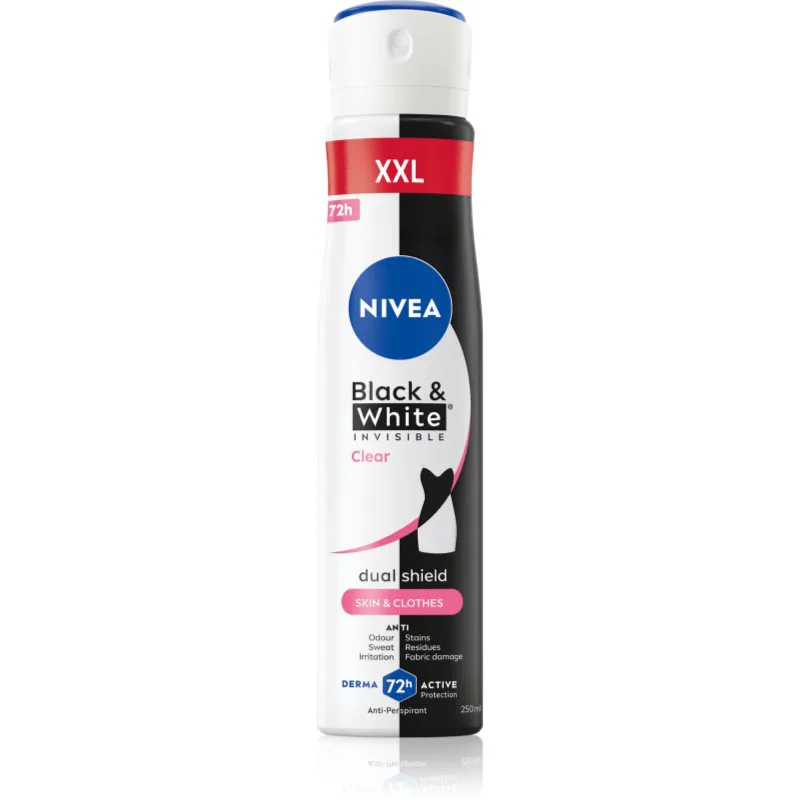 NIVEA Invisible Black & White Clear αντιιδρωτικό σε σπρέι για γυναίκες 250 ml