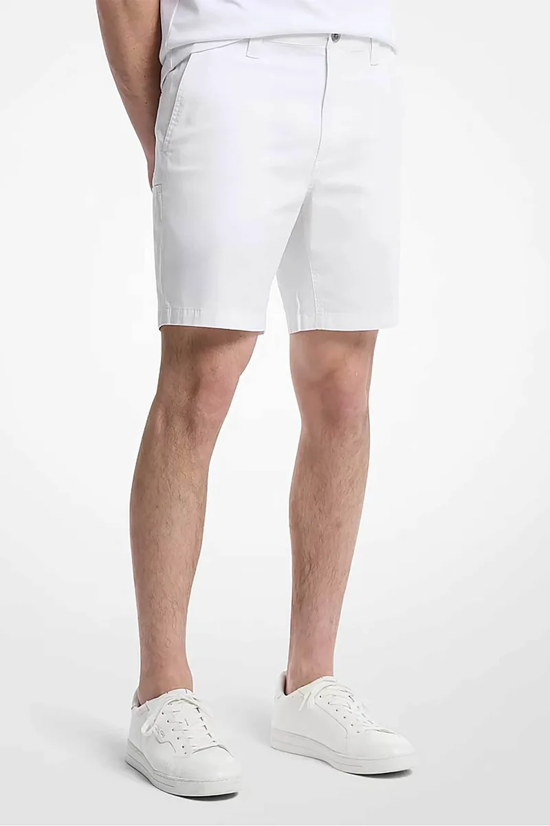 Michael Kors ανδρική βερμούδα chino Regular Fit - CS5304ZDR2 Λευκό