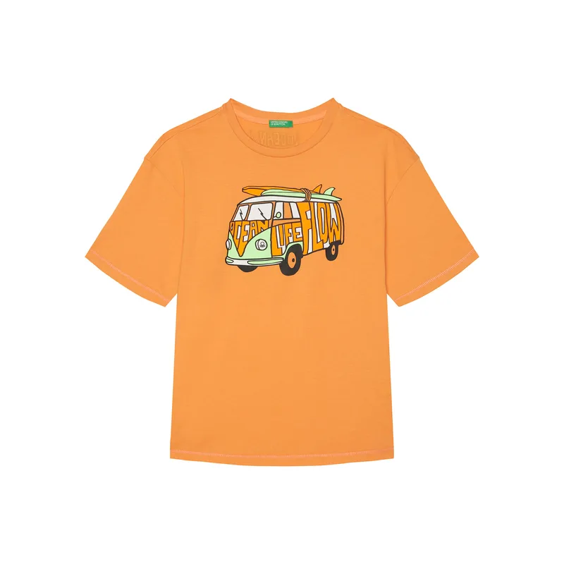 United Colors Of Benetton T-Shirt 3I1XC10P6 Πορτοκαλί Regular Fit