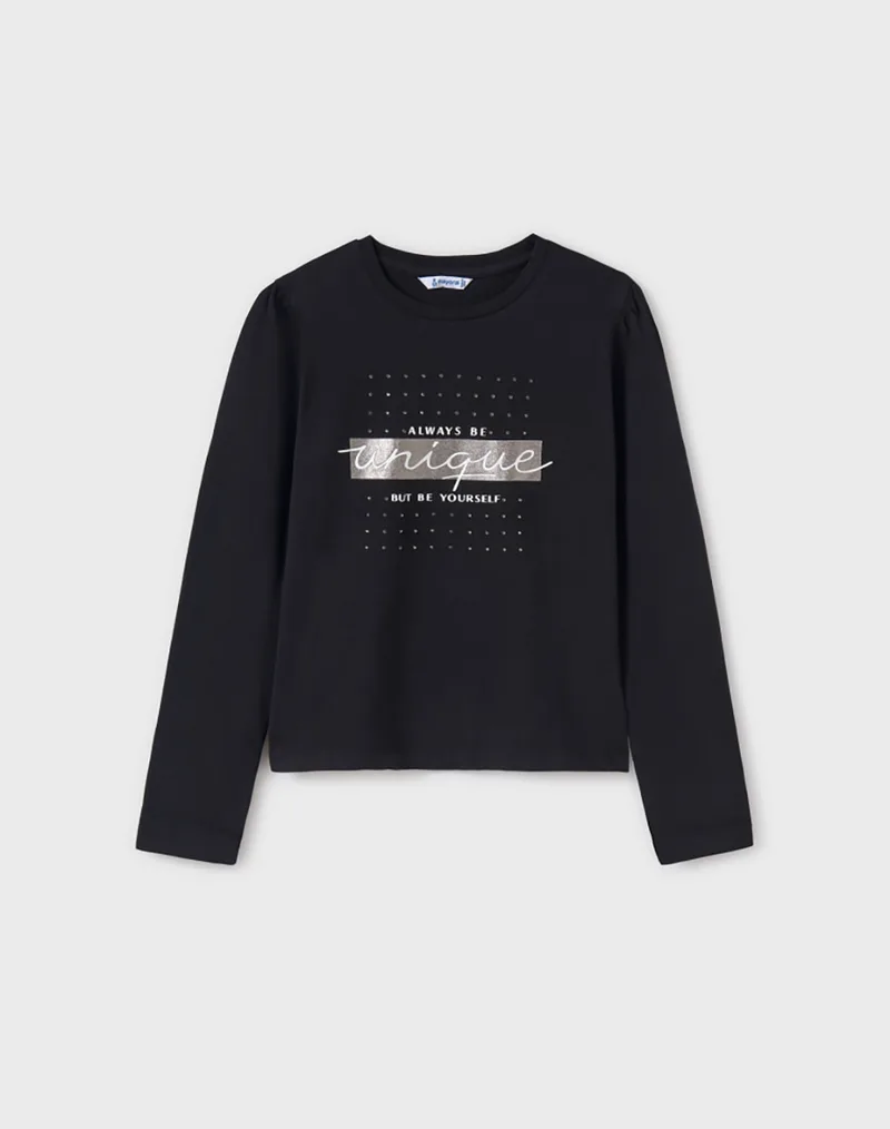 MAYORAL Μπλουζα μακρυμανικη basic 00830-31 JetBlack