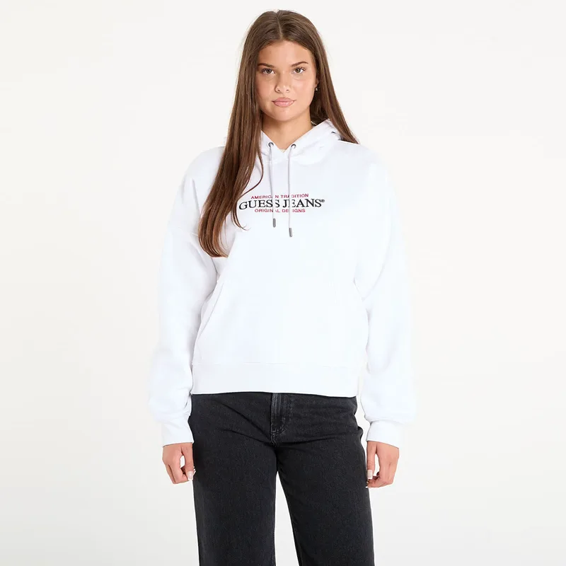 Φούτερ Guess Jeans Hood Os American White XS