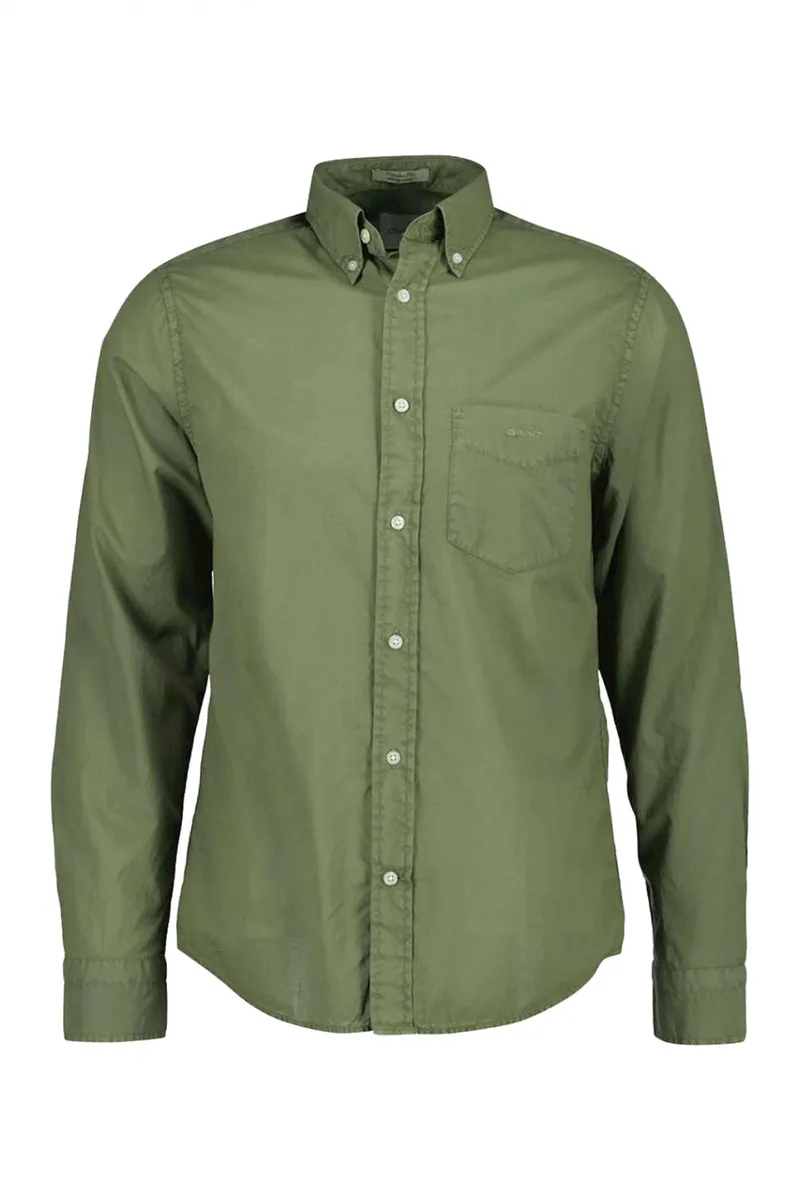 GANT ΠΟYΚΑΜΙΣΟ ΜΜ 379 BARK GREEN MEL GMNT DYED ΧΑΚΙ