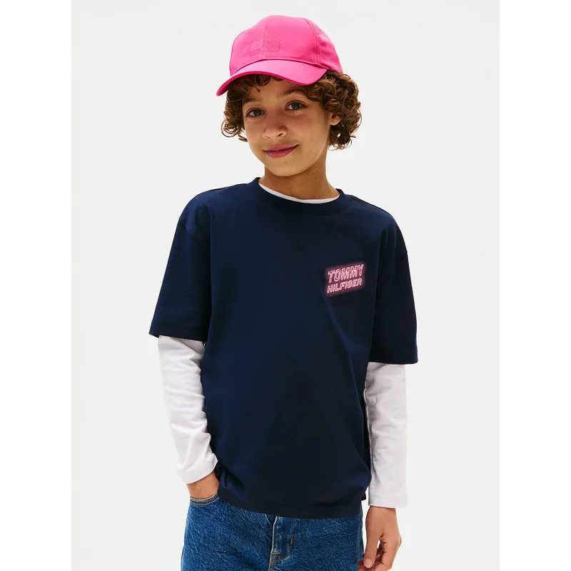 Tommy Hilfiger T-Shirt Neon Graphic KB0KB09849 Σκούρο μπλε Regular Fit