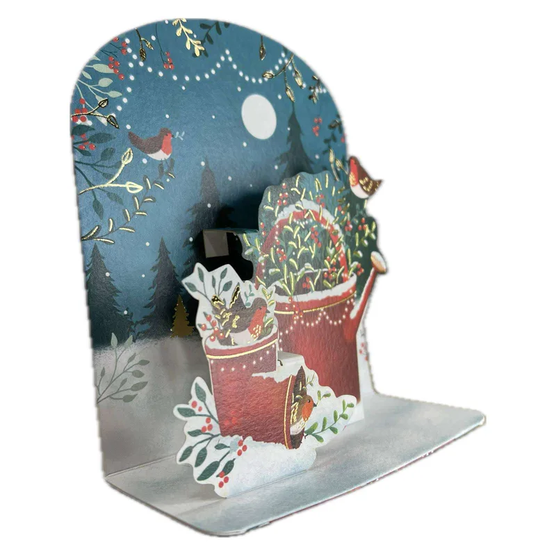 Pictura Xmas 3D Αναδυόμενη Κάρτα Γκι με Πουλάκια PI22531