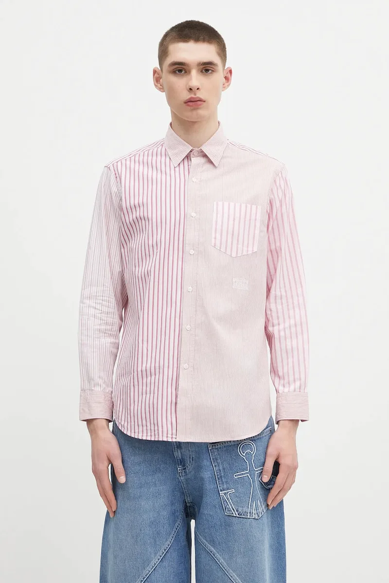 Βαμβακερό πουκάμισο Aries Patchwork LS Shirt