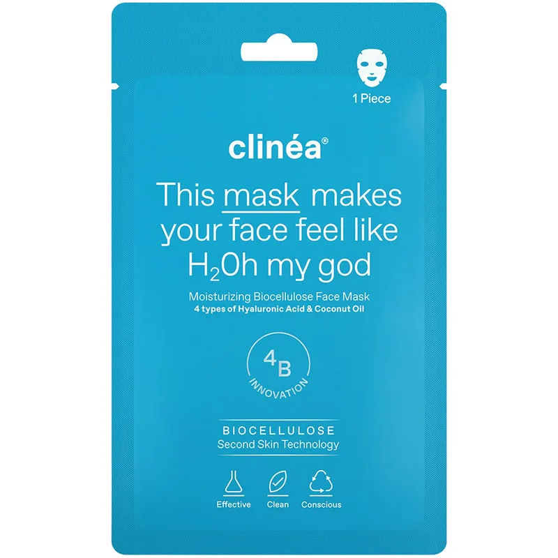 Clinea Moisturizing Biocellulose Face Mask Ενυδατική Μάσκα Προσώπου από Βιοκυτταρίνη 1 Τεμάχιο