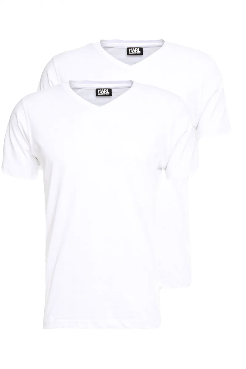KARL LAGERFELD T-SHIRT 2PACK ΕΣΩΡΟΥΧΟ V-NECK ΛΕΥΚΟ