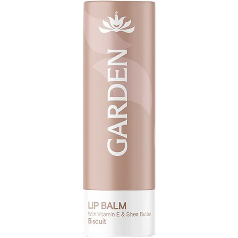 Garden Vitamin E & Shea Butter Lip Balm Απαλό Ενυδατικό Βάλσαμο Χειλιών που Χαρίζει Λάμψη & Θρέψη 5.2g - Biscuit