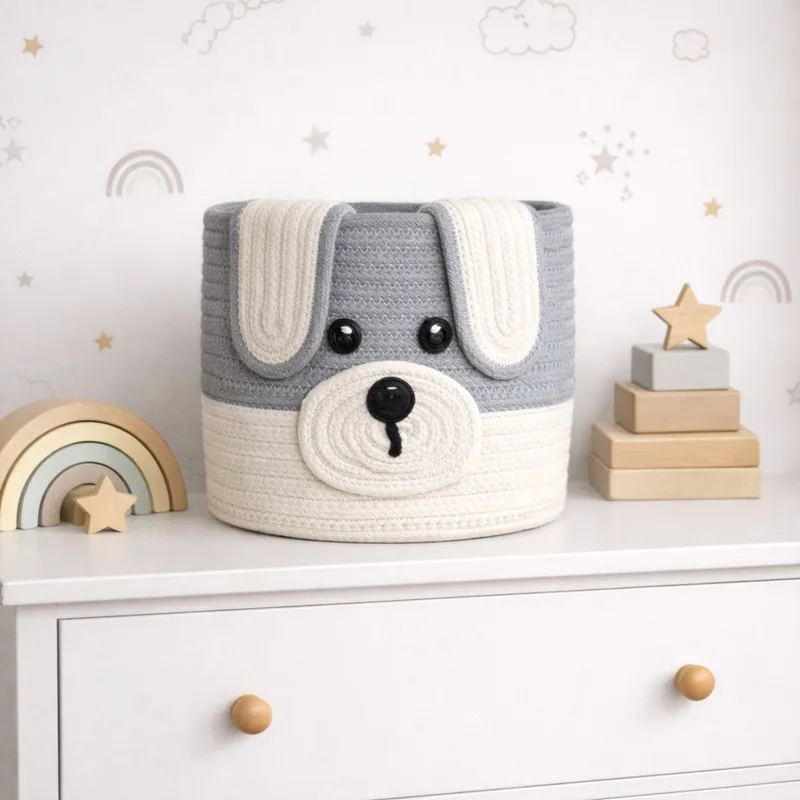 Καλάθι Αποθήκευσης (Φ25x25) Ravelia Cachorro Grey