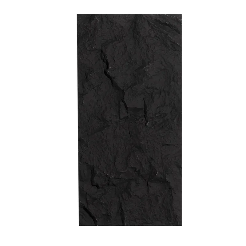 Supergreens Τεχνητός Τοίχος PU Rock "Vesuvius" Μαύρος 120x60x5,6 εκ.