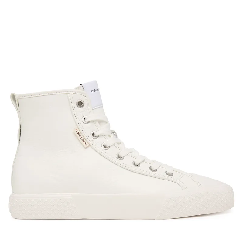 Sneakers Calvin Klein Vulc Lace Up Hightop Lth HW0HW03076 Λευκό