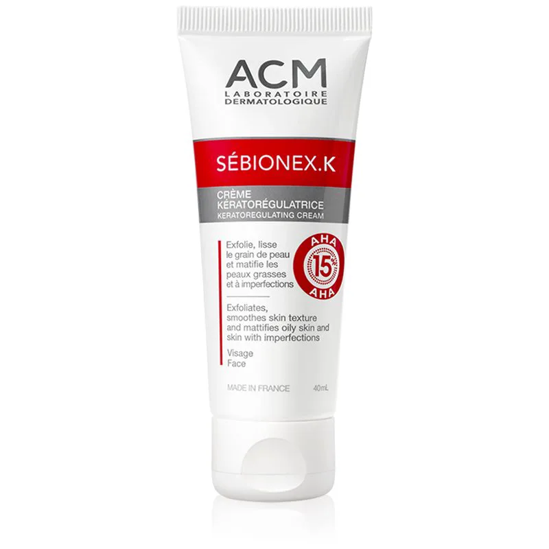 ACM Sébionex K προστατευτική ματ κρέμα για λιπαρή επιδερμίδα με ατέλειες με ΑΗΑ 40 ml