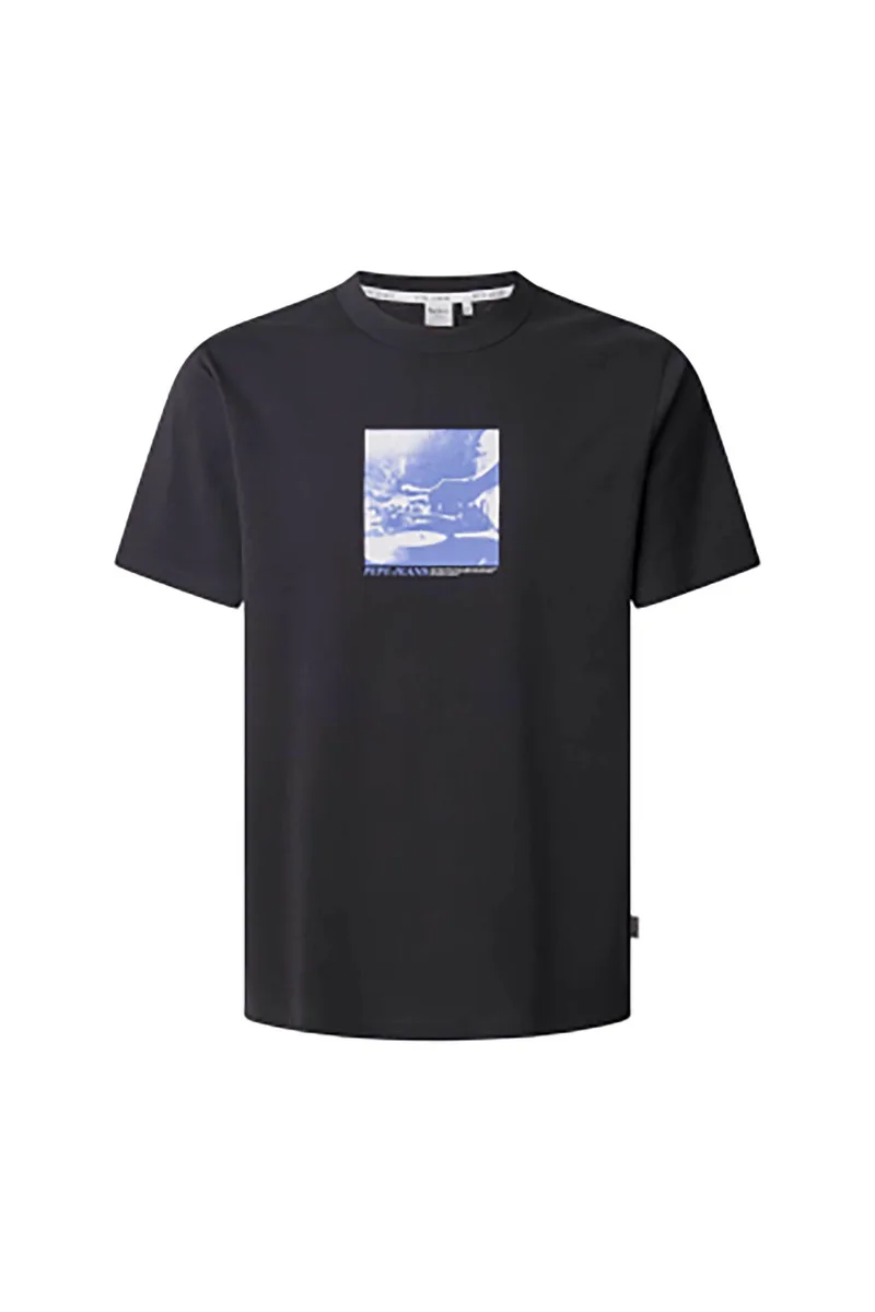 Pepe Jeans ανδρικό T-shirt με graphic print Regular Fit "Donal" - PM509727 Μαύρο