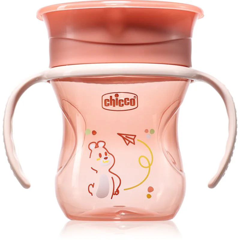 Chicco 360 Perfect X 12m+ εκπαιδευτικό κύπελλο με λαβές Ροζ 200 ml
