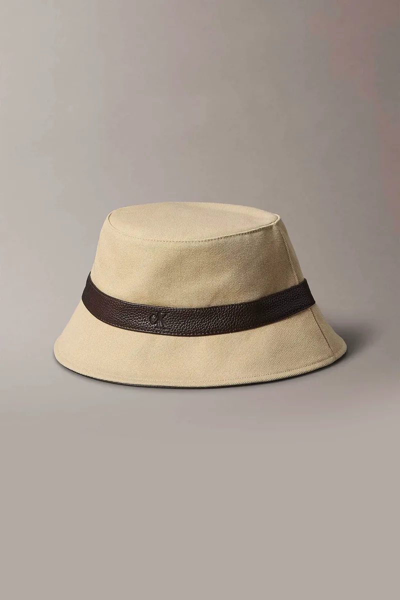 Calvin Klein Jeans γυναικείο καπέλο bucket με monogram - LV04F5070G Μπεζ