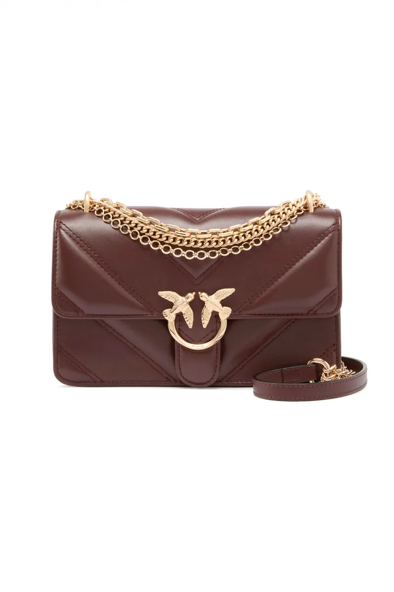 PINKO ΤΣΑΝΤΑ LOVE ONE CLASSIC TRIPLA CATENA ΚΟΚΚΙΝΟ