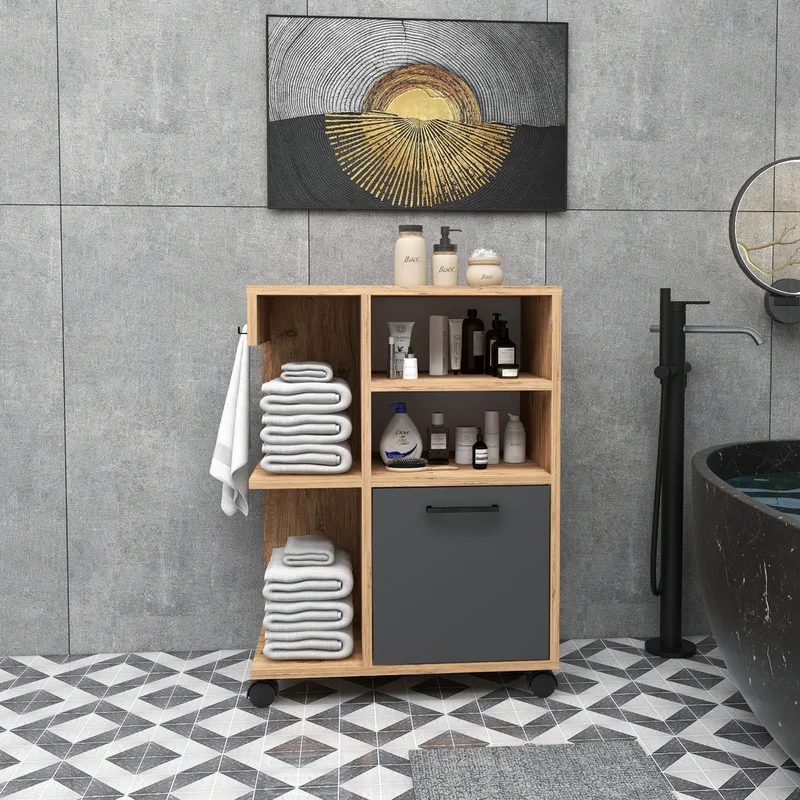 Ντουλάπι Πολλαπλών Χρήσεων Rebusa - Atlantic Pine, Anthracite 550Arn2418 (60x80,9x35)
