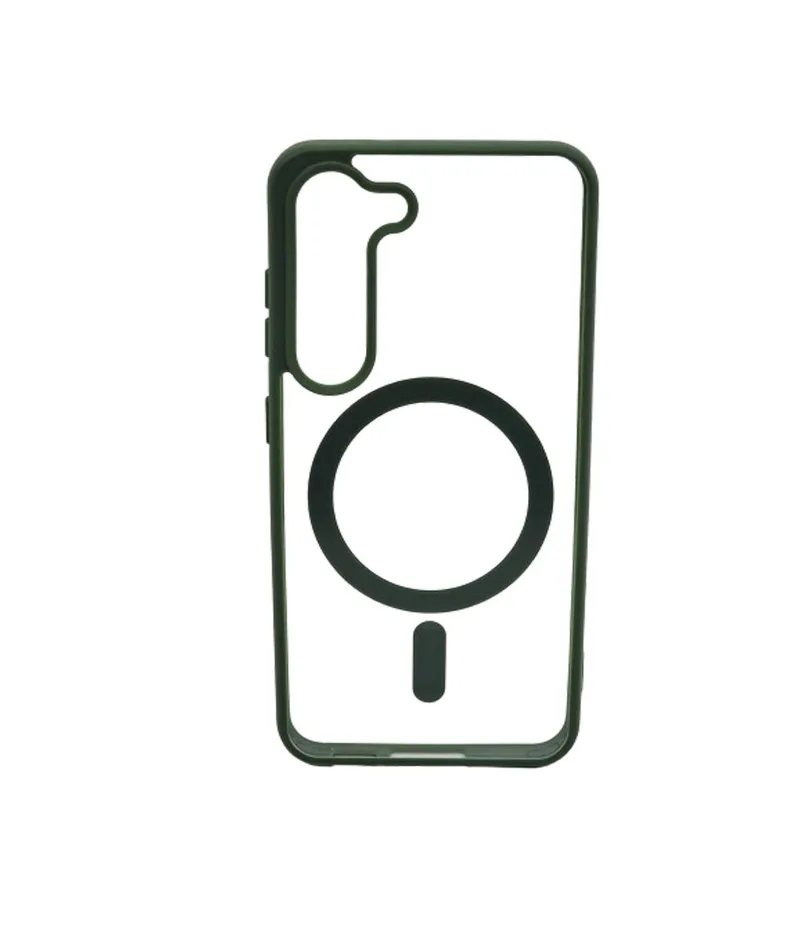 Magsafe Back Cover Σιλικόνης Διάφανο-Πράσινο (Galaxy S22)