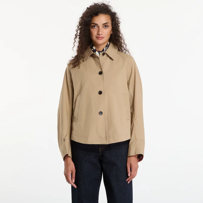 Μπουφάν Tommy Hilfiger Cotton Short Jacket Camel XS