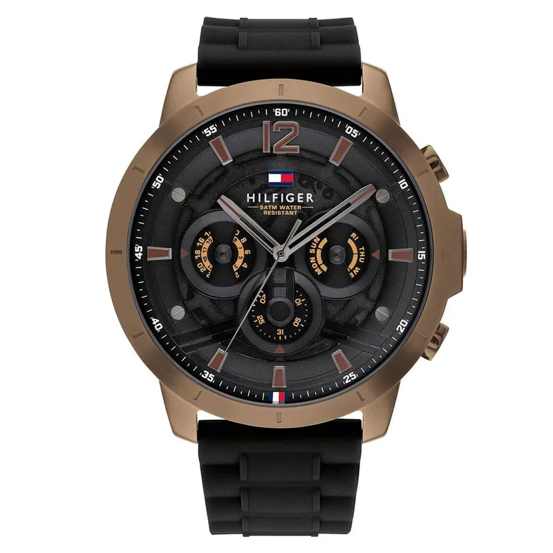 TOMMY HILFIGER Luca Black Rubber Strap 1710491