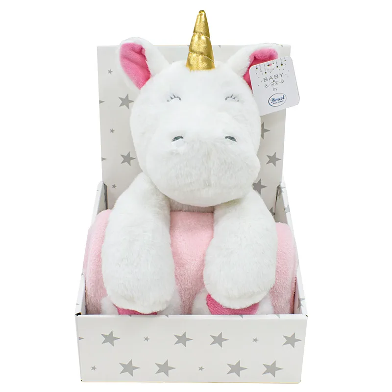 Κουβέρτα Fleece Λίκνου 75x90 Σετ με Λούτρινο Dimcol Unicorn 2 (75x90)