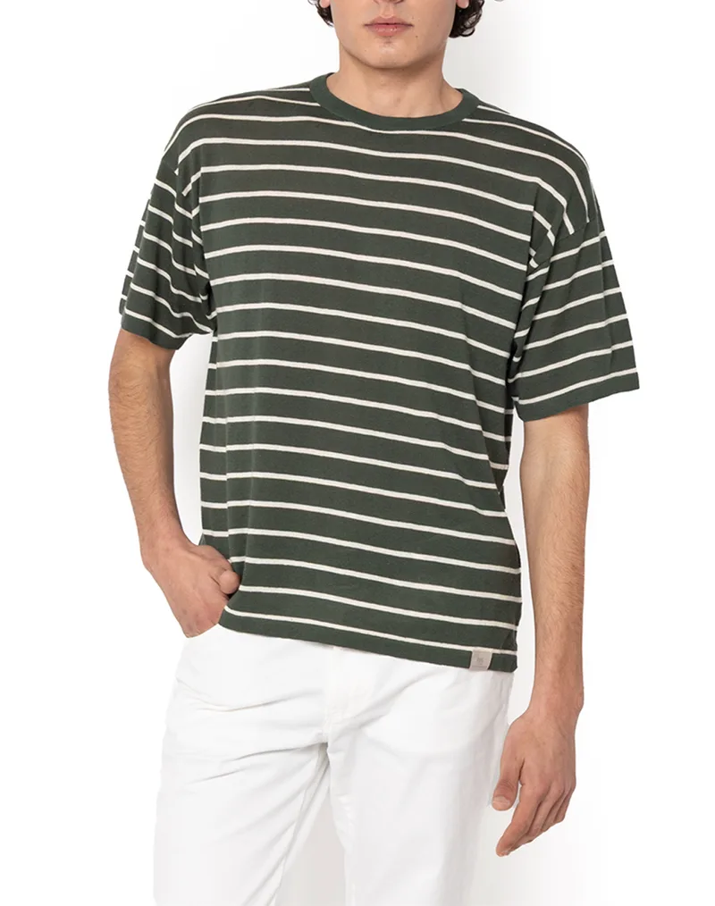 THE BOSTONIANS ΜΠΛΟΥΖΑ ACORN T-SHIRT ΠΛΕΚΤΟ REGULAR FIT 3MTS4004-OLIVE Olive