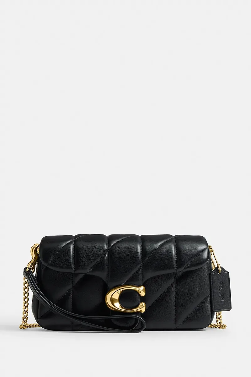 Coach χιαστί γυναικεία δερμάτινη Quilted Tabby Chain Crossbody 19