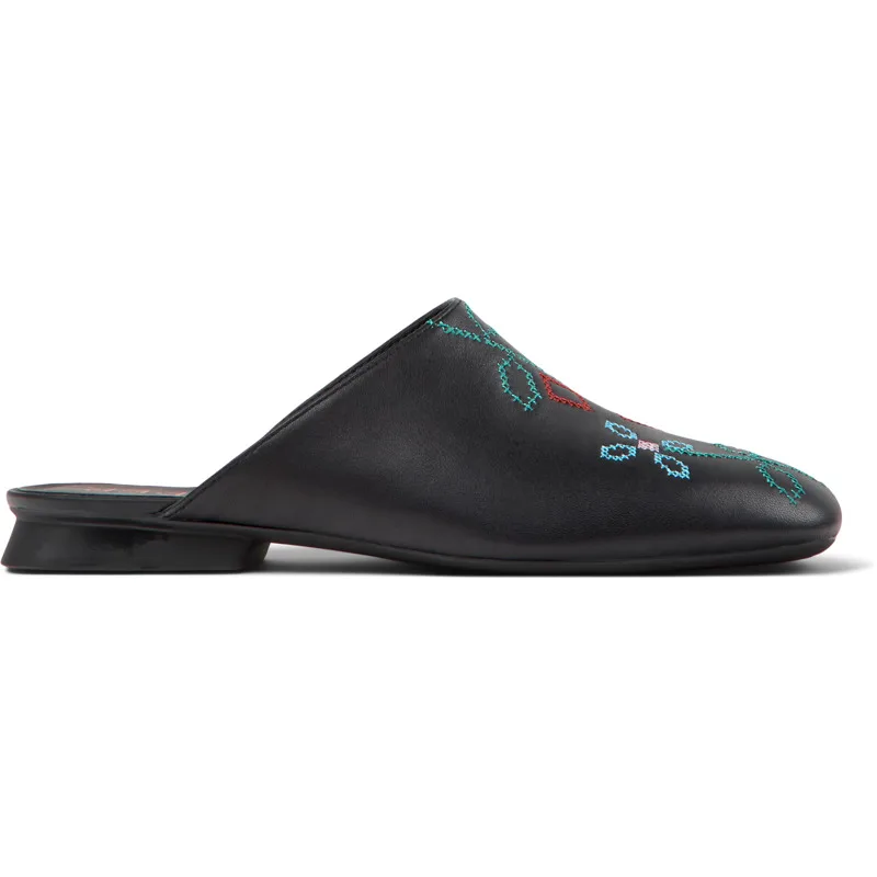 CAMPER Twins - Clogs Για Γυναικεία - Μαύρο, Μέγεθος , Smooth leather