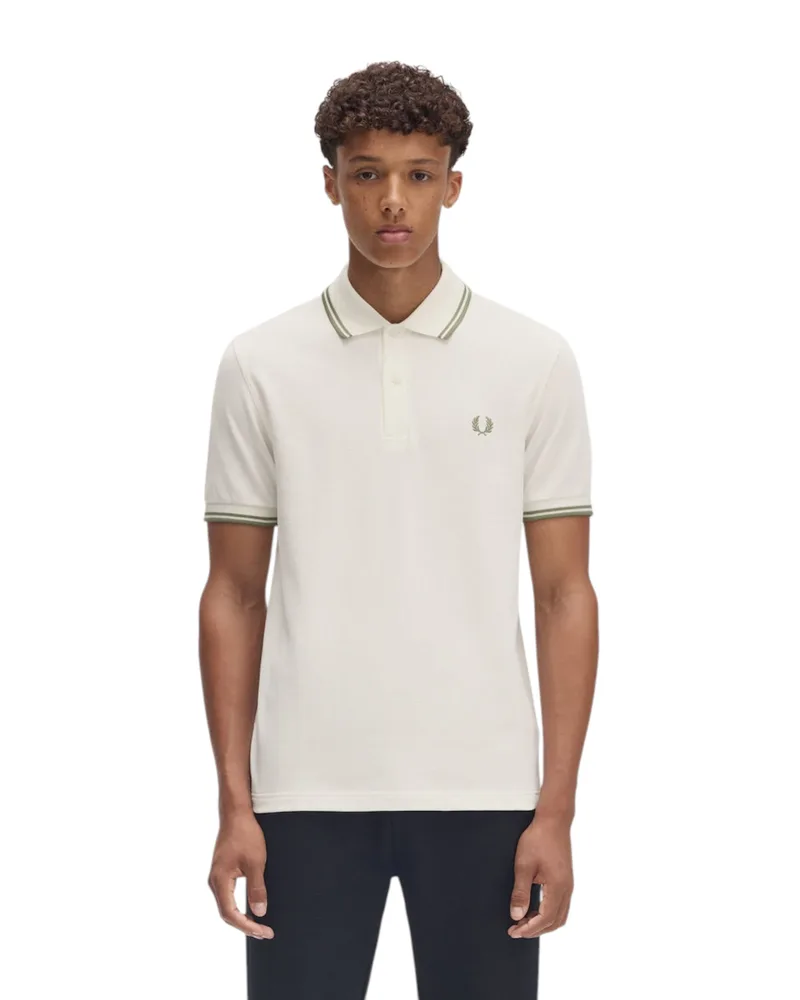 Fred Perry Ανδρική Μπλούζα Twin Tipped Polo M3600-Y54 Μπεζ