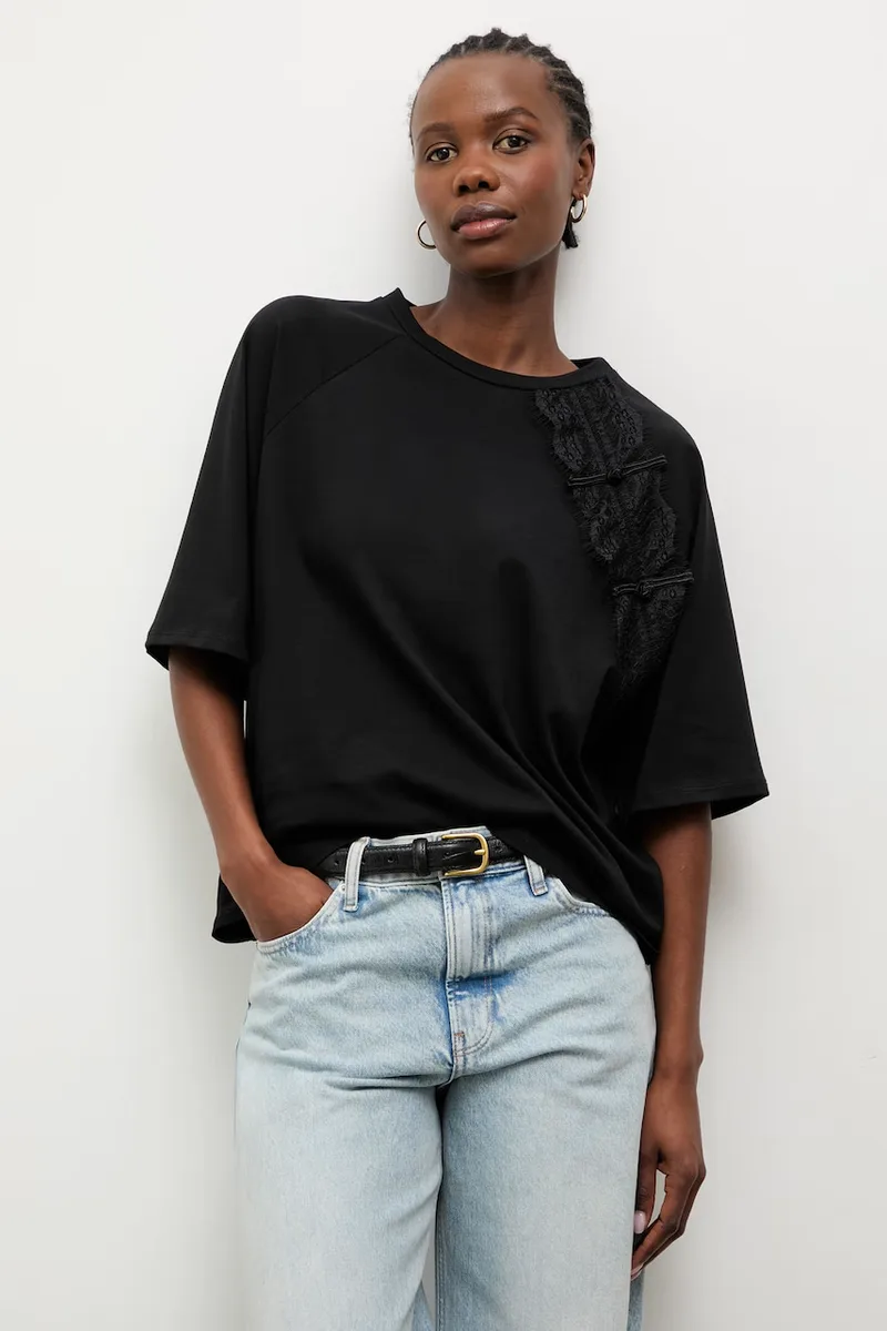 Answear.LAB T-shirt γυναικείο βαμβακερό με ελαστάν