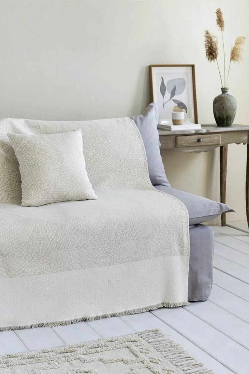 Ριχταρι Τριθεσιου Καναπε Basida Ivory Nima 180x300x0cm Μονόχρωμο