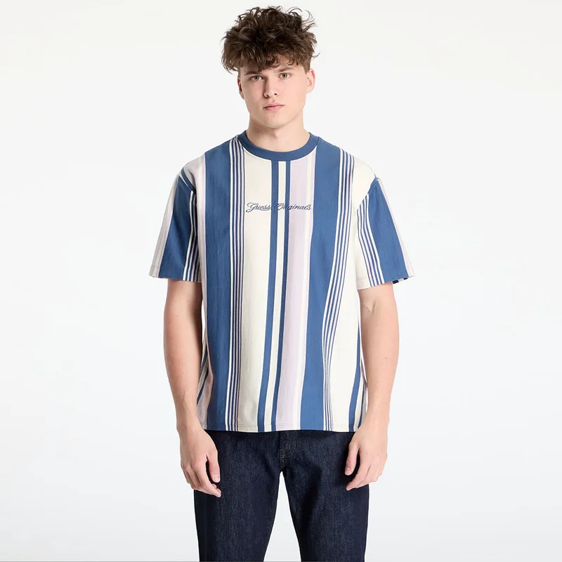T-shirt GUESS Originals Stripe T-Shirt Wisteria Petal Strip S