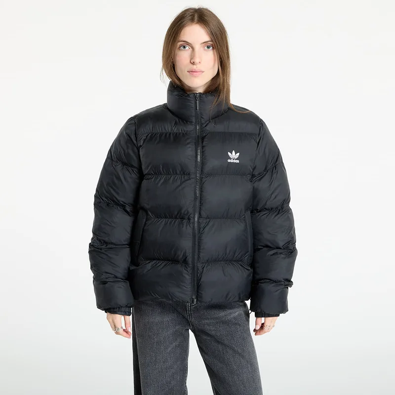 Φουσκωτό μπουφάν adidas Adicolor Short Puffer Jacket Black M