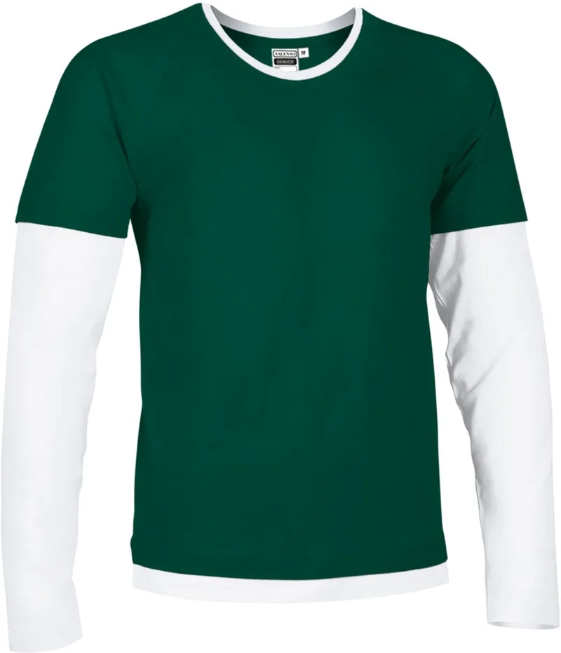 T-Shirt DENVER Valento CAVADENBB Bottle Green-White
