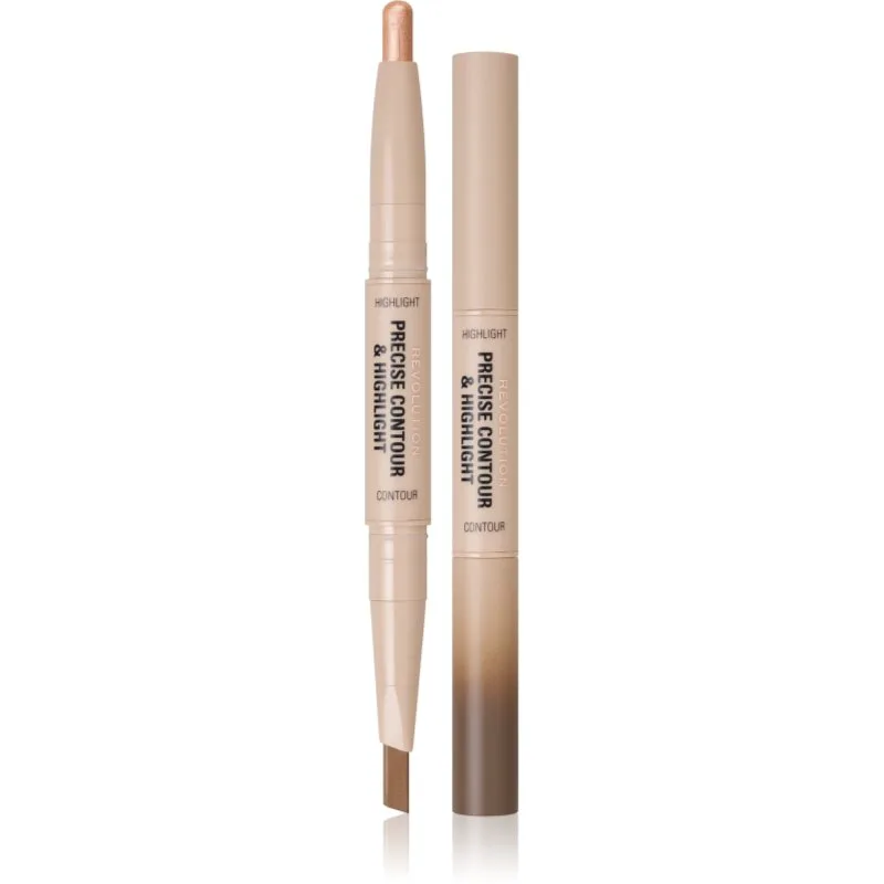 Revolution Precise Contour & Highlight διπλής όψης στικ για περιγράμματα απόχρωση Medium 1.45 γρ