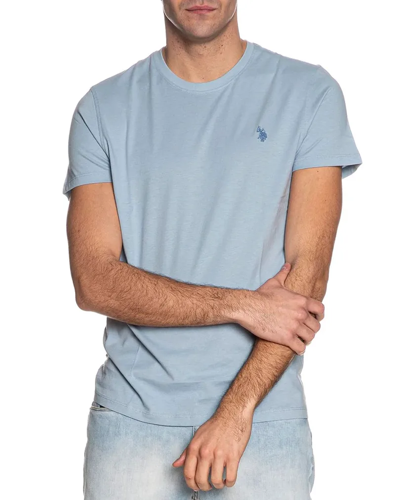 US POLO ASSN MICK 000148 EH33 T-SHIRT SS ΜΠΛΟΥΖΑ ΑΝΔΡΙΚΟ. US43154015P400-103 LightBlue