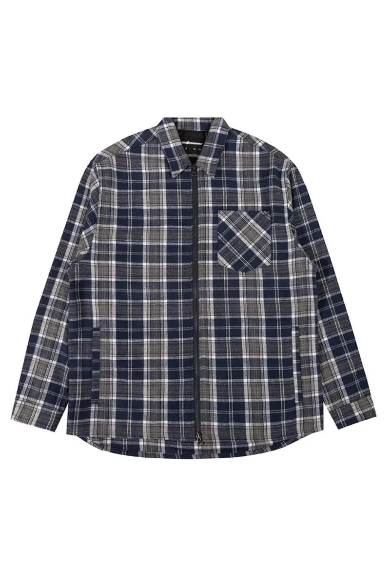 THE HUNDREDS overshirt Alma LS Woven - Μπλε καρό-T24F108011-BLUE
