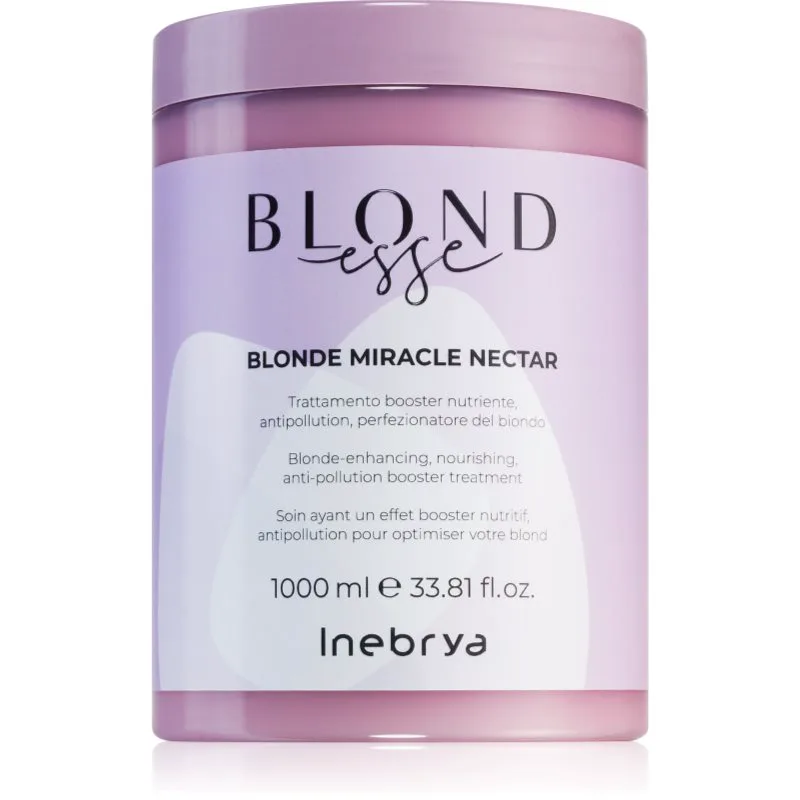 Inebrya BLONDesse Blonde Miracle Nectar βαθιά θρεπτική θεραπεία για ξανθά μαλλιά 1000 ml