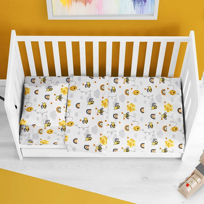 Παπλωματοθήκη Μεμονωμένη Κούνιας 120X160 Dimcol Honey Bee 545 (120x160)