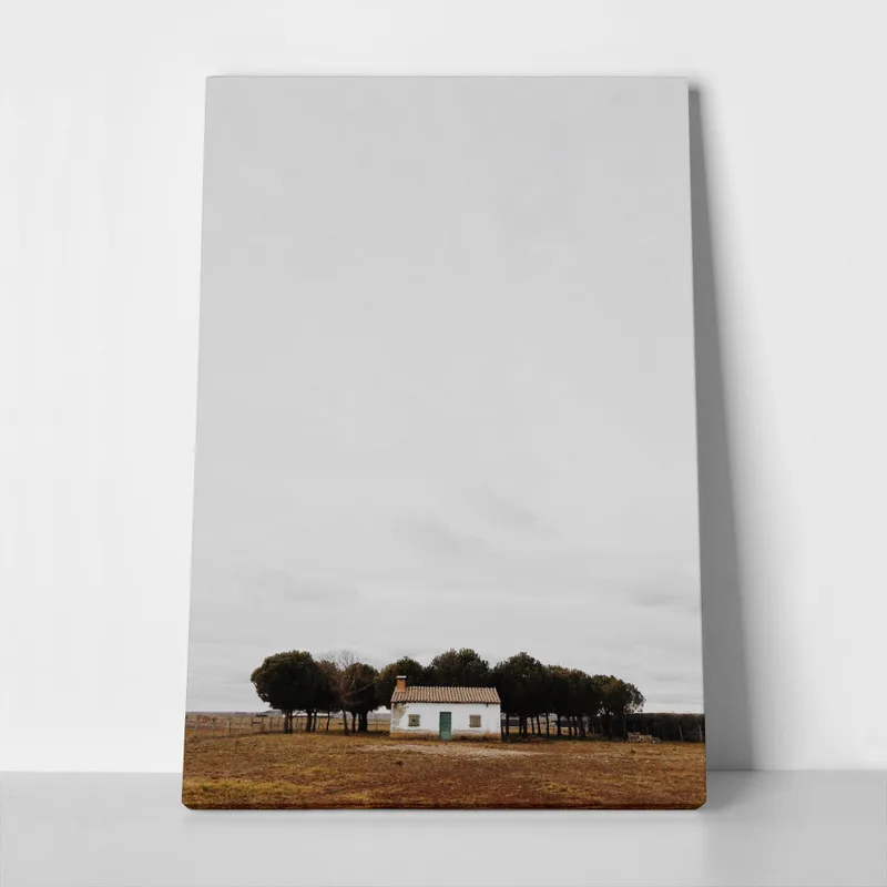 Πίνακας σε Καμβά RUSTIC FARMHOUSE LONE HOUSE