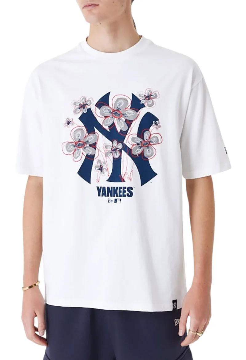 Μπλούζα Κοντομάνικη New Era Mlb Floral Logo Neyya 60435449-100 Ανδρικό