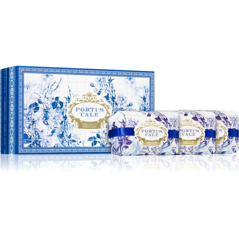 Castelbel Portus Cale Χρυσό & Blue Μπάρα σαπουνιού σετ δώρου 3x150 γρ