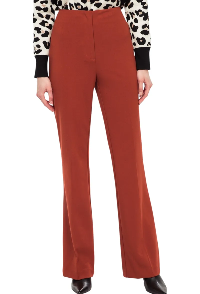 Παντελόνι Υφασμάτινο DKNY Straight Pant P9HK6CSP-BOURBON Γυναικείο