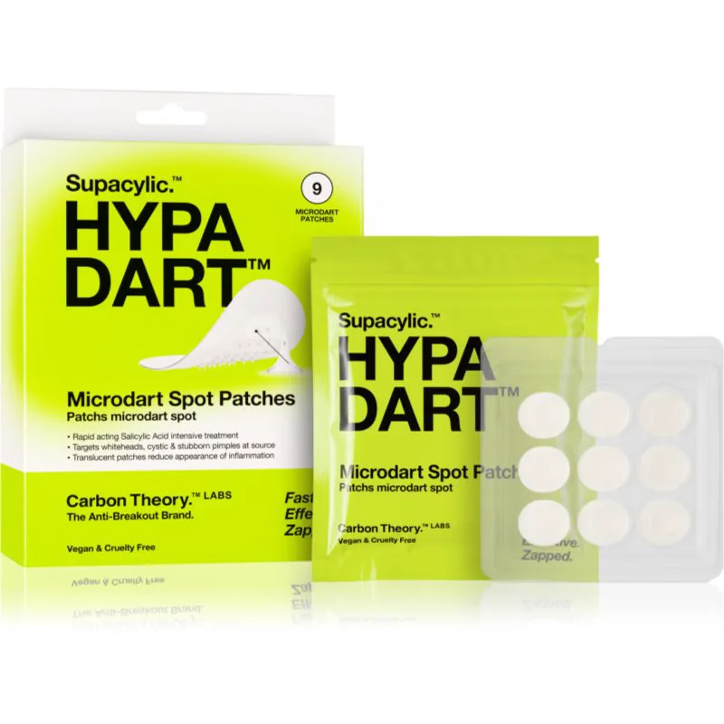 Carbon Theory Hypa Dart Microdart Spot Patches έμπλαστρα για προβληματκή επιδερμίδα κατά της ακμής 9 τμχ