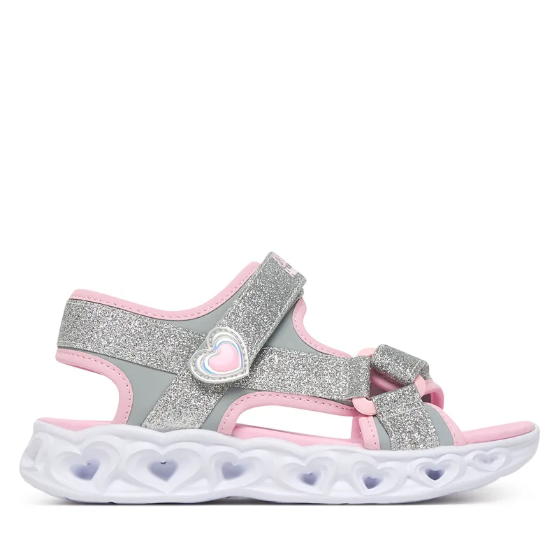 Σανδάλια Skechers S-Lights: Heart Lights Sandal - Sugar Sparks 303114L/SLPK Ασημί