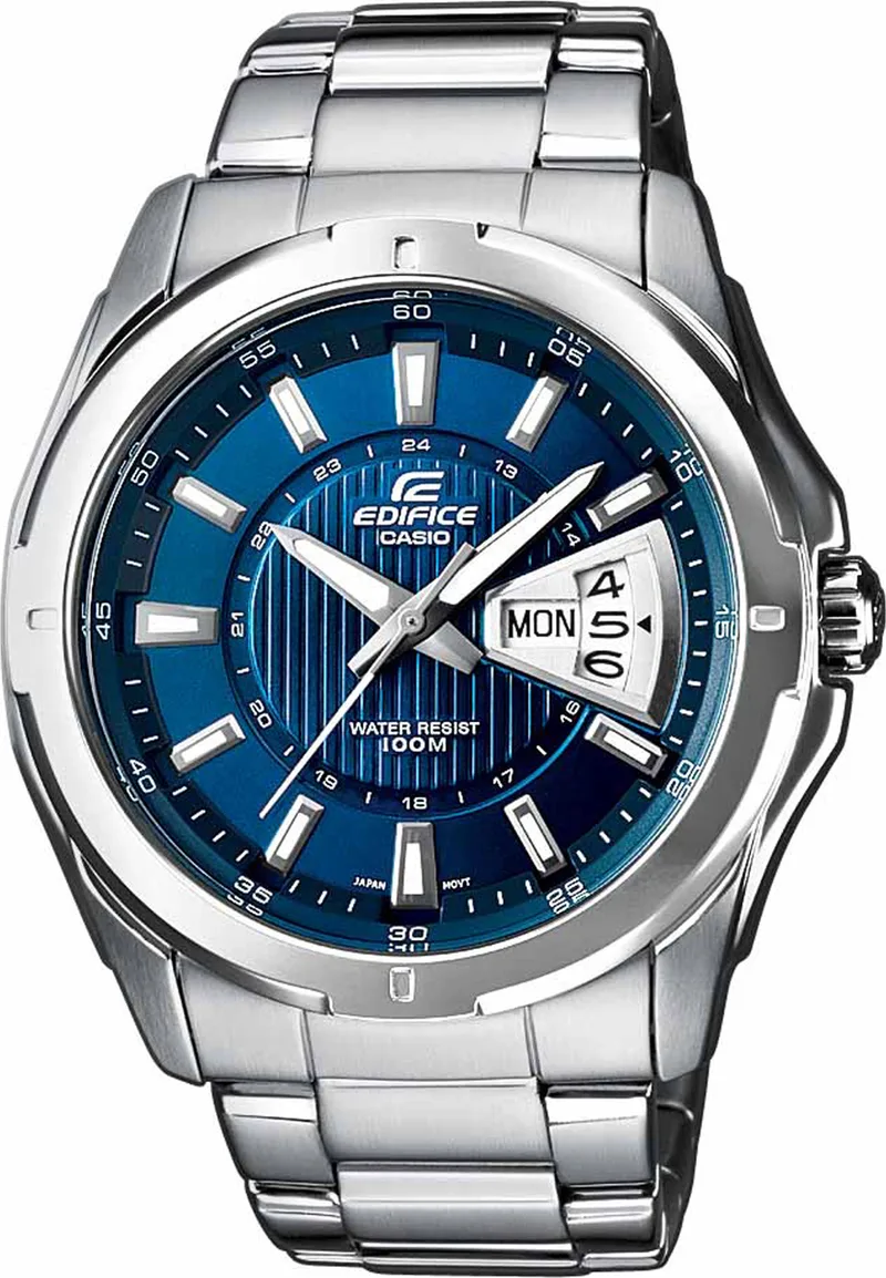CASIO Edifice Stainless Steel Bracelet Blue Dial EF-129D-2AVEF