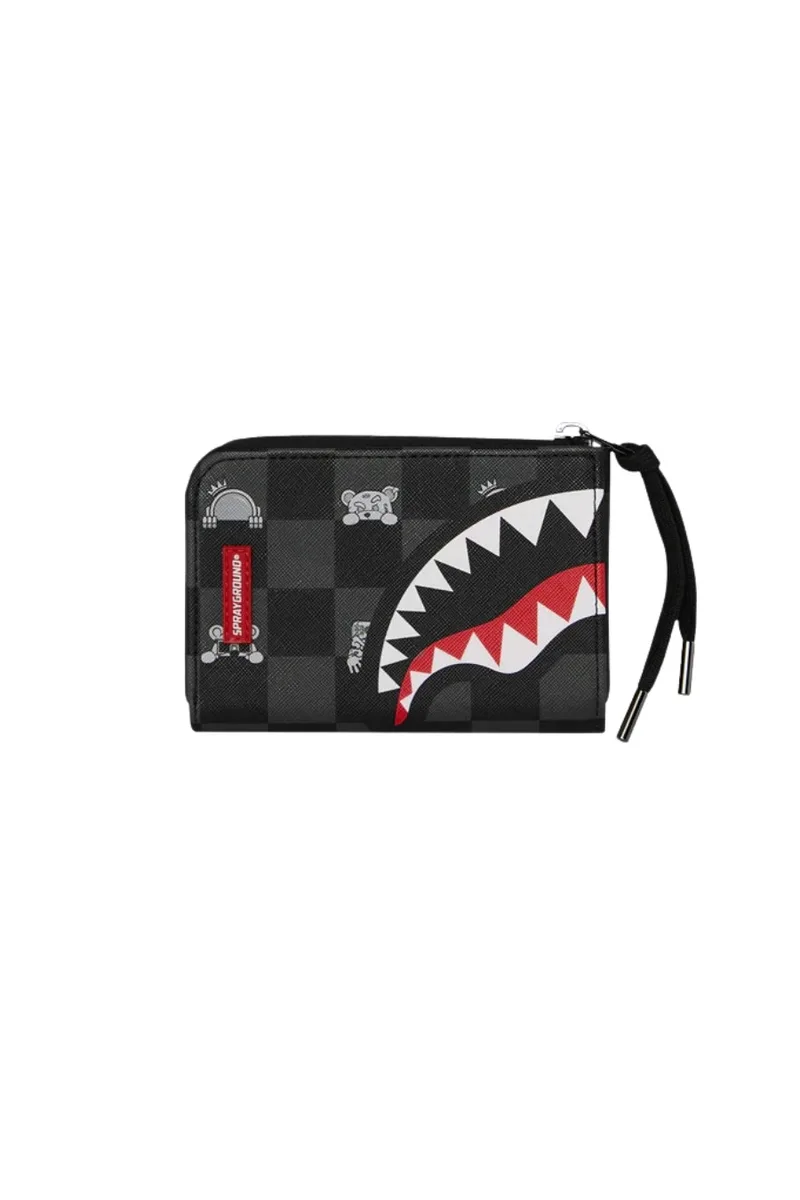 Sprayground Unisex Πορτοφόλια Peeking Character - Μαύρο-W8917-BLACK